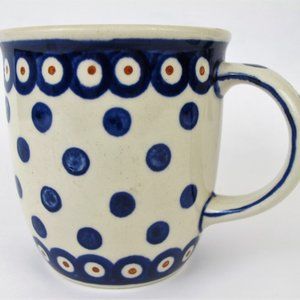 Vintage Polish Stoneware Mug by Boleslawiec Handmade in Poland